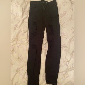 Black ripped pacsun jeans size 25